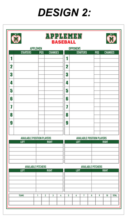 Custom Dugout Charts