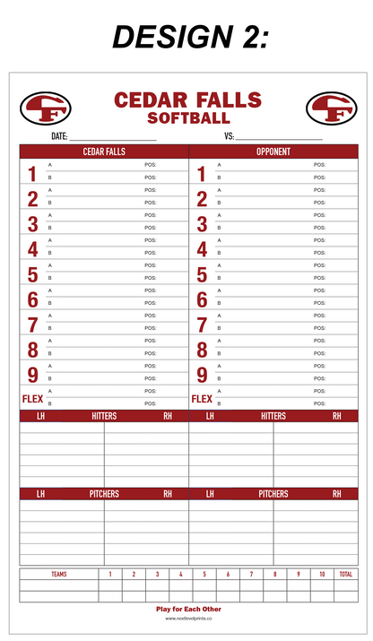 Custom Dugout Charts