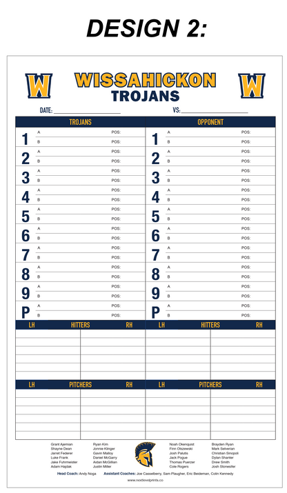 Custom Dugout Charts