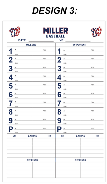 Custom Dugout Charts