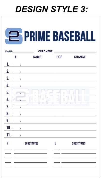 Custom Lineup Cards