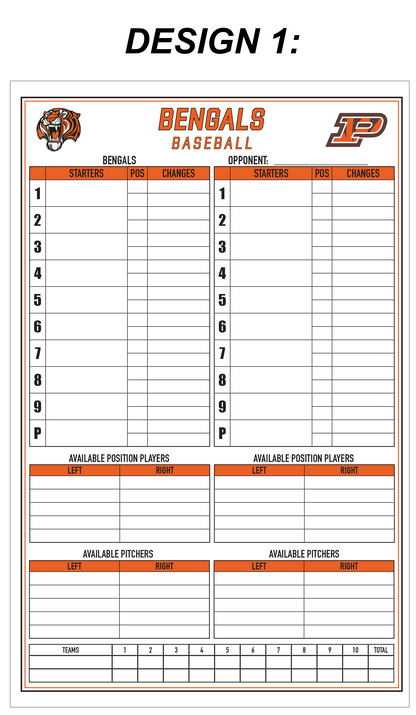 Custom Dugout Charts