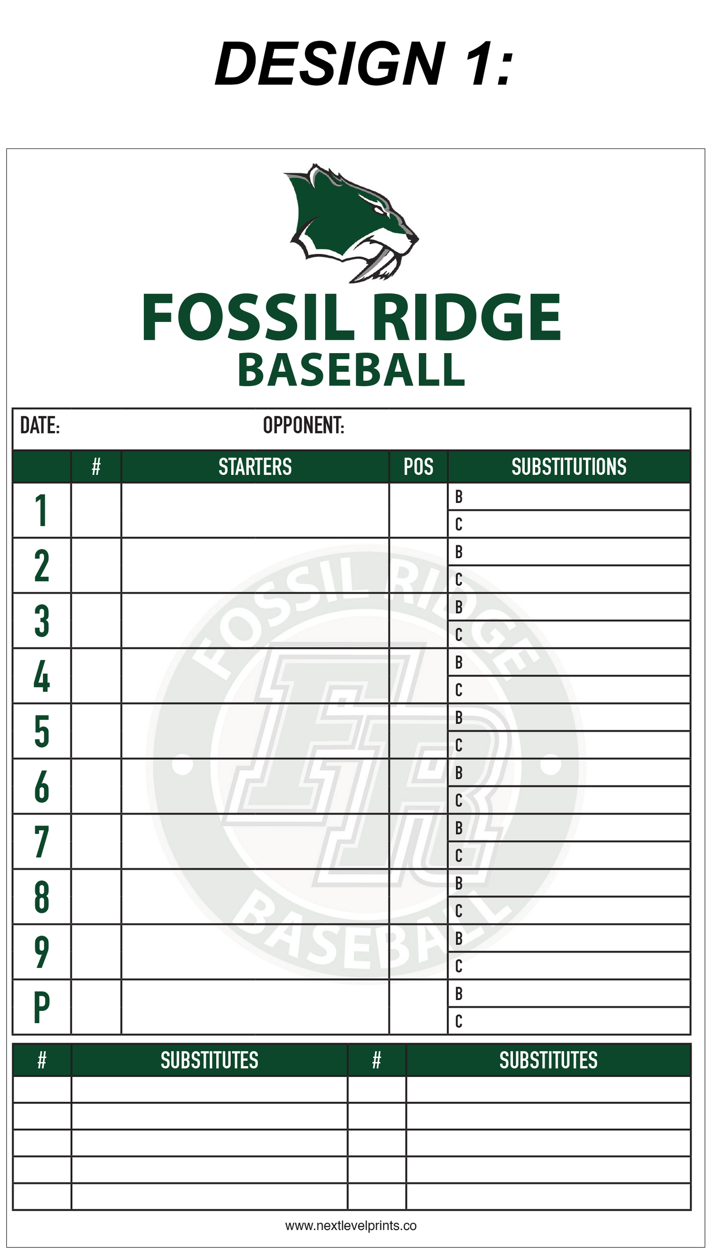 Custom Lineup Cards