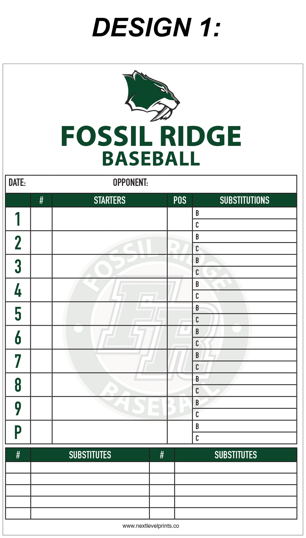 Custom Lineup Cards – Next Level Prints