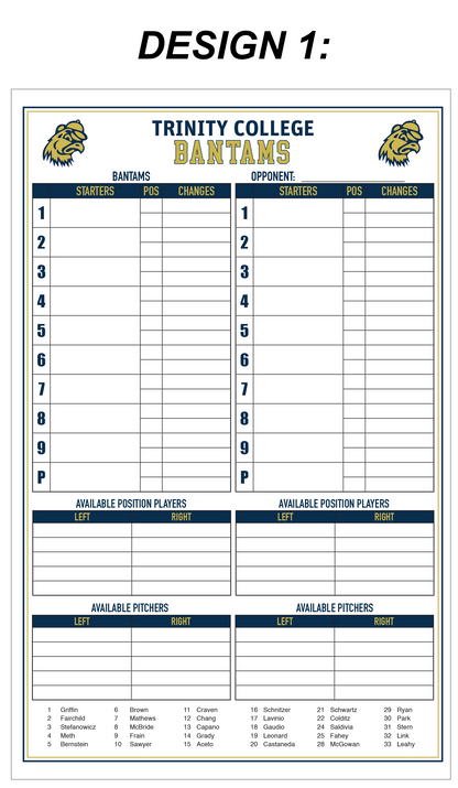 Custom Dugout Charts