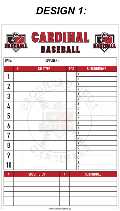 Custom Lineup Cards