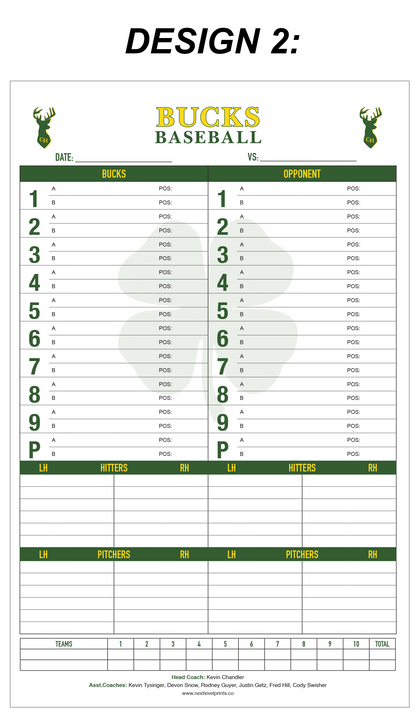 Custom Dugout Charts