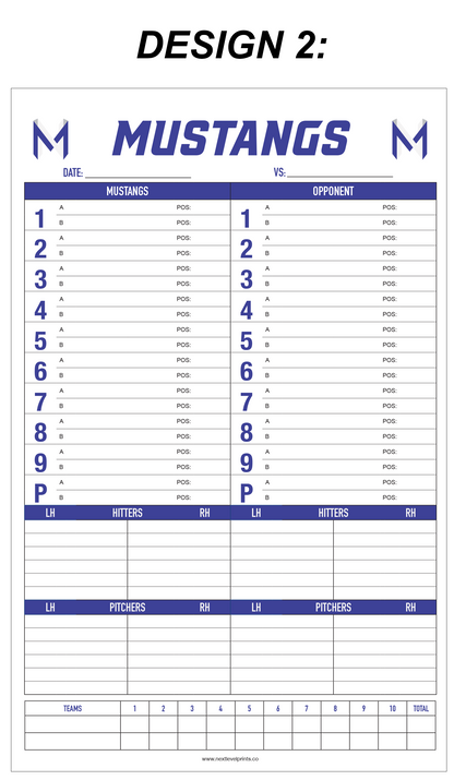 Custom Dugout Charts