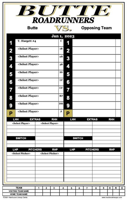 Digital Lineups for Baseball and Softball