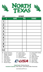 softball lineup cards